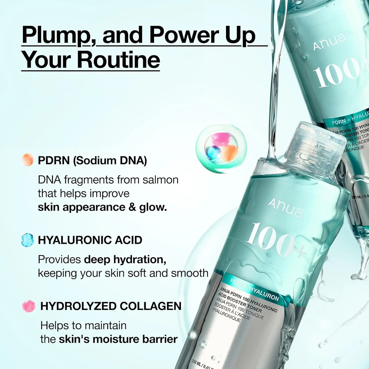 Anua PDRN 100 Hyaluronic Acid Booster Toner 250ml